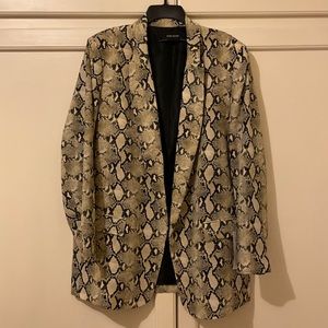 Zara Snakeprint Blazer